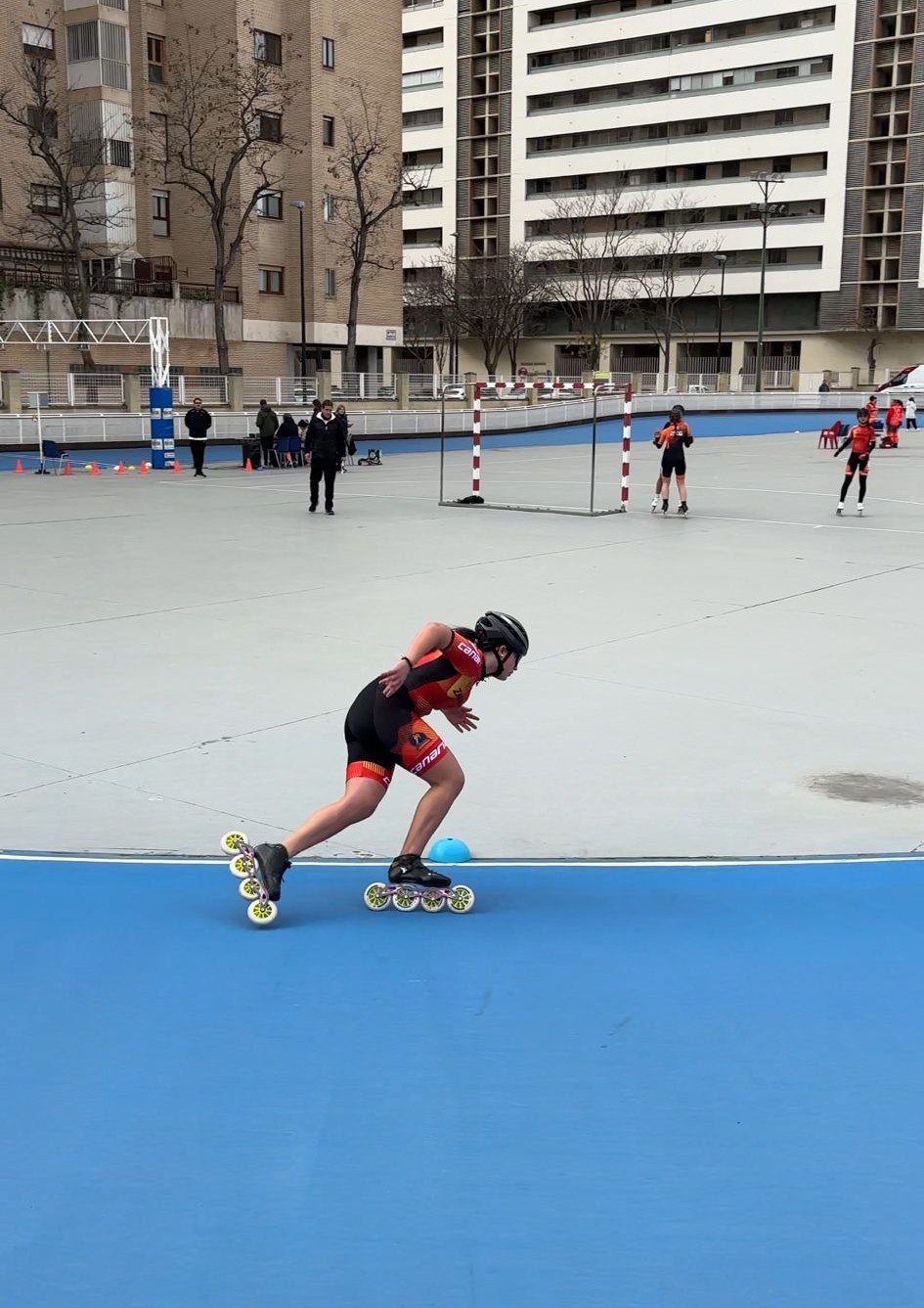 Liga patinaje velocidad Zaragoza en pista La Bozada