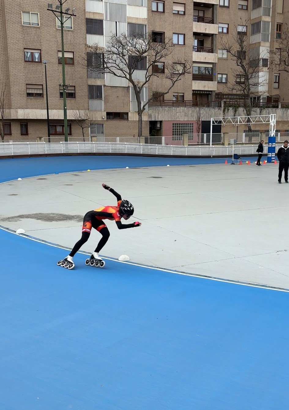 Liga patinaje velocidad Zaragoza en pista La Bozada